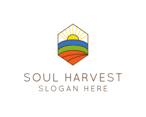 Farming Agriculture Field  logo design