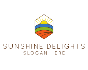 Sunshine - Farming Agriculture Field logo design