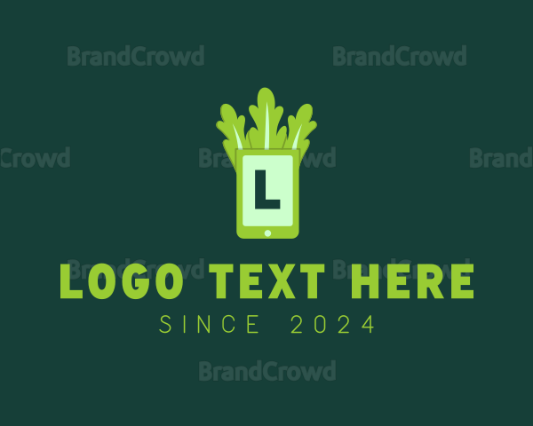 Organic Lettuce Phone Logo