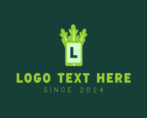 Salad - Organic Lettuce Phone logo design