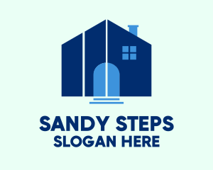 Blue House Steps logo design