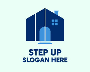 Stairs - Blue House Steps logo design