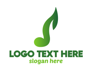 Note - Green Leaf Music logo design