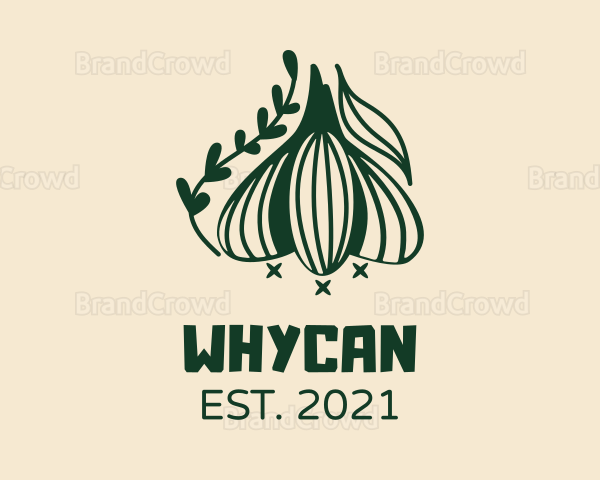 Garlic Cooking Ingredient Logo