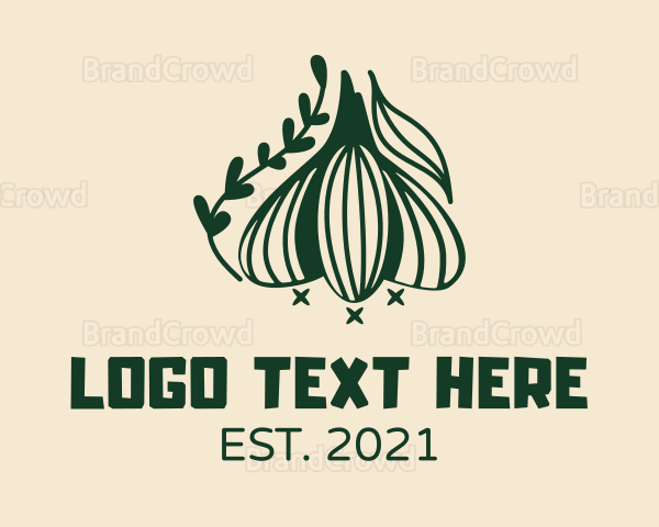 Garlic Cooking Ingredient Logo