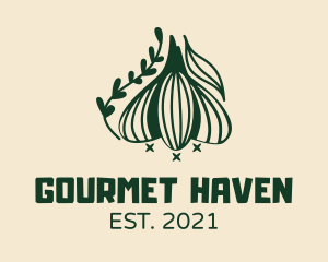 Garlic Cooking Ingredient logo design