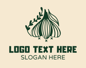 Garlic Cooking Ingredient Logo