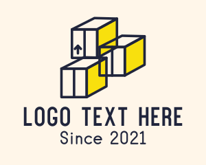 Customs - Container Box Logistics logo design
