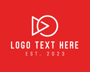 Youtuber - Modern Media Player logo design