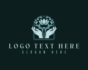 Leaf - Flower Hand Spa logo design