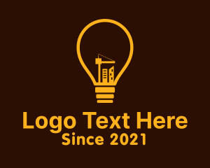 Property Developer - Construction Site Bulb logo design
