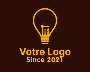 Construction Site Bulb logo design