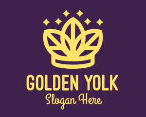 Golden Crown Leaf logo design