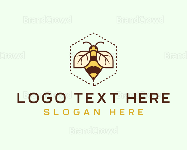 Honey Bee Insect Logo