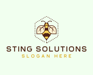 Sting - Honey Bee Insect logo design