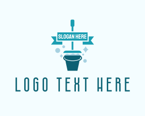 Bucket - Housekeeping Mop Bucket logo design