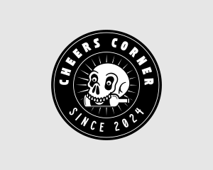 Pub - Skull Pub Liquor logo design