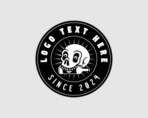Pub - Skull Pub Liquor logo design