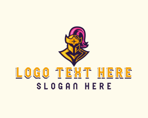 Knight Helmet Warrior logo design