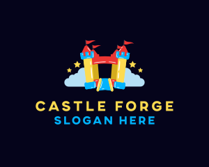 Inflatable Bounce Castle logo design