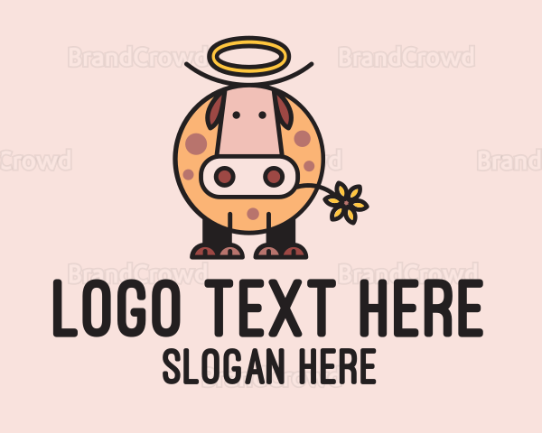 Holy Cow Cartoon Logo