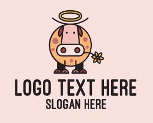Bison - Holy Cow Cartoon logo design