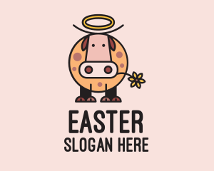 Saint - Holy Cow Cartoon logo design