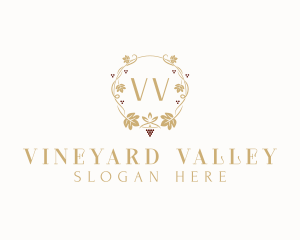 Winery - Grape Vineyard Winery logo design