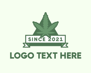 Essential Oil - Pyramid Marijuana Banner logo design