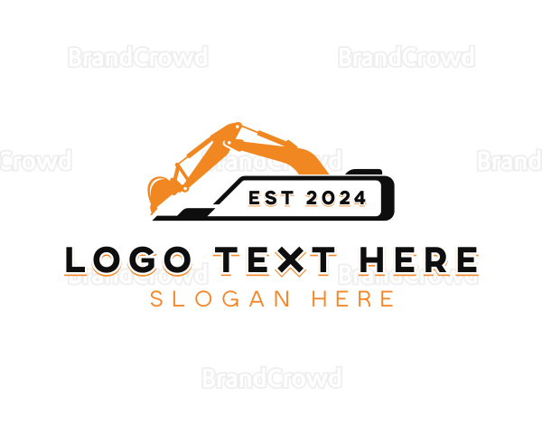 Construction Builder Excavator Logo