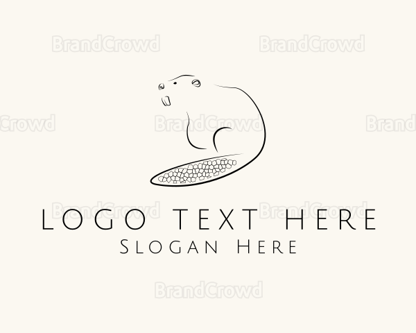 Wild Beaver Animal Logo