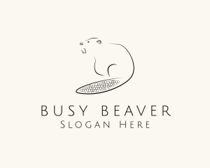 Wild Beaver Animal logo design