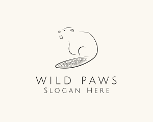 Wild Beaver Animal logo design