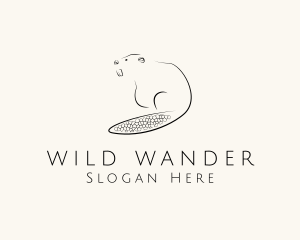 Wild Beaver Animal logo design