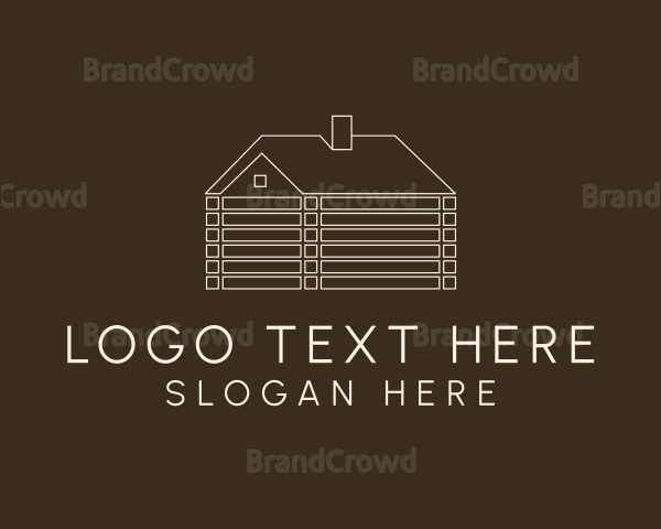 Minimalist Log Cabin Logo