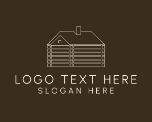 Homestay - Minimalist Log Cabin logo design