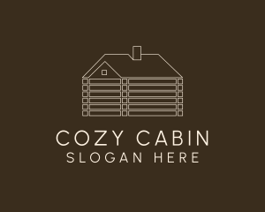 Cabin - Minimalist Log Cabin logo design