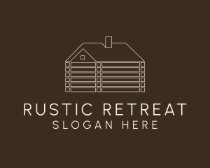 Cabin - Minimalist Log Cabin logo design