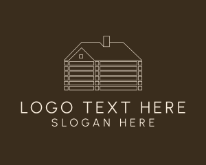 Minimalist Log Cabin  Logo