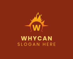 Hot Sun Flaming  Logo