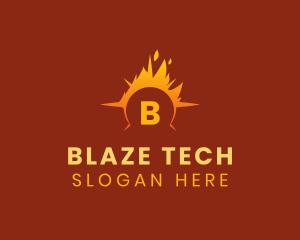 Hot Sun Flaming  logo design