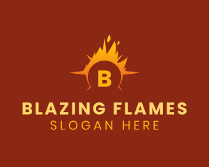 Hot Sun Flaming  logo design