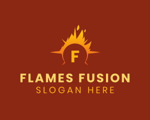 Hot Sun Flaming  logo design