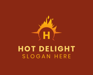 Hot Sun Flaming  logo design