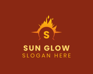 Hot Sun Flaming  logo design