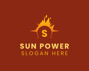 Hot Sun Flaming  logo design