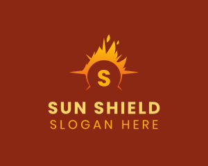 Hot Sun Flaming  logo design