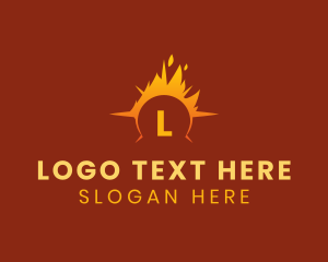 Flame - Hot Sun Flaming logo design