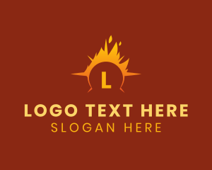 Hot Sun Flaming  Logo