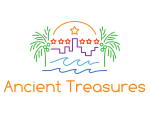 Tropical City Oasis logo design